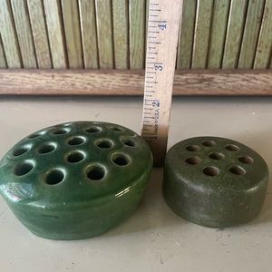 Pair of vintage flower frogs